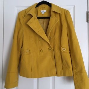 Corduroy, mustard yellow jacket
